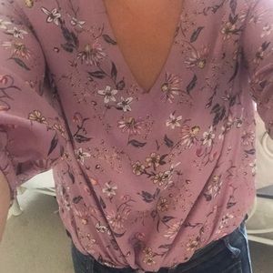 Floral free fitted blouse